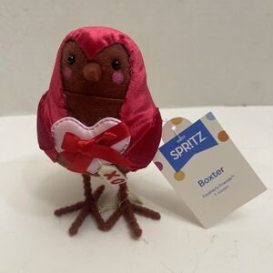 SPRITZ FEATHERY FRIENDS Valentine's Day BOXTER Bird Figurine Target With Tags